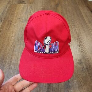 NFL Super Bowl 58 LVIII 47 Brand Snap Back Las Vegas Red Cap KC Chiefs vs 49ers